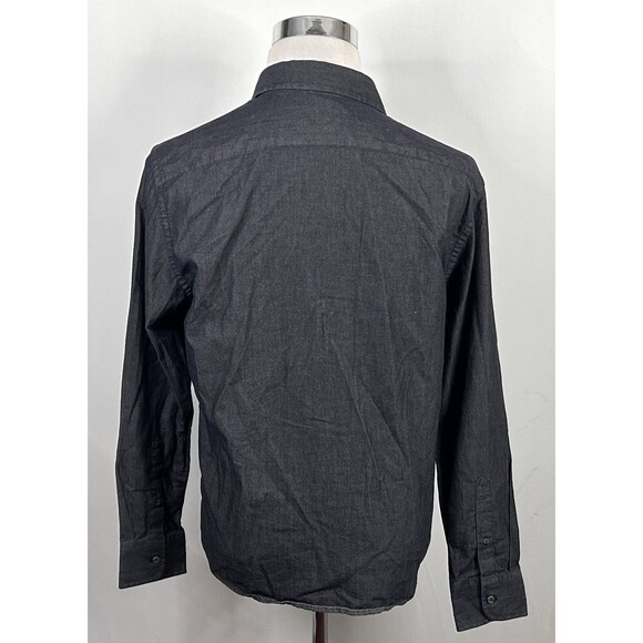 UNTUCKit Medium Chambray Shirt Dark Gray 100% Cotton Casual Button Front - Picture 5 of 5